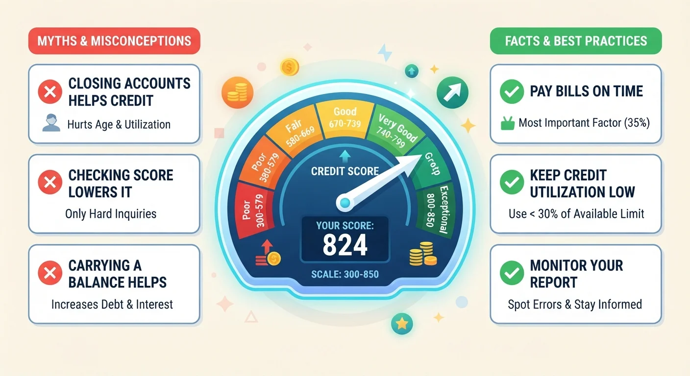 Credit Score Myths That Keep People From Improving Their Finances