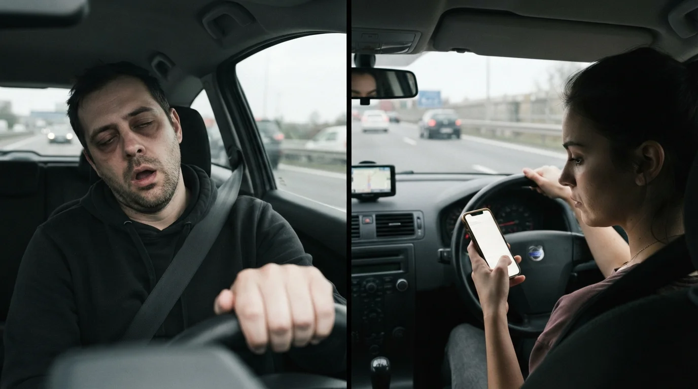 Driver Fatigue vs. Distraction: Two Different Paths to the Same Danger