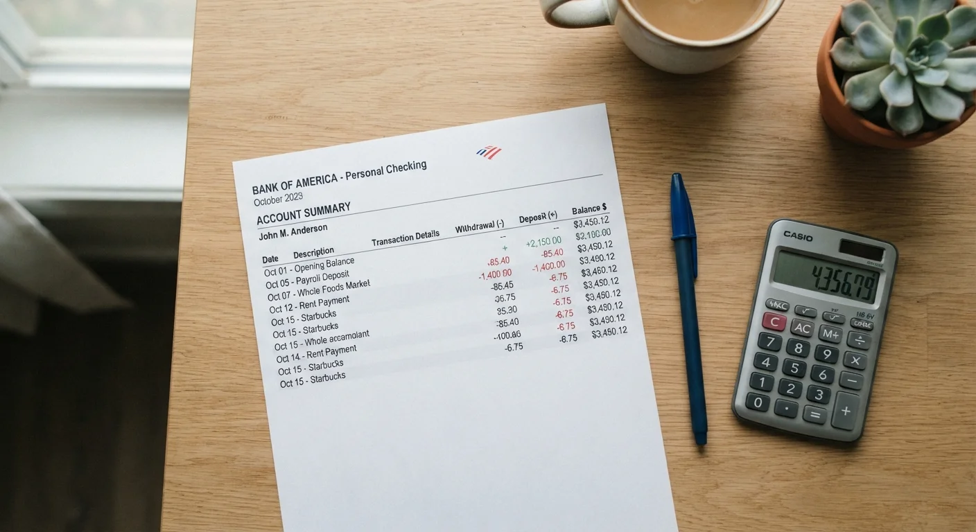 Reading a Bank Statement Without Confusion