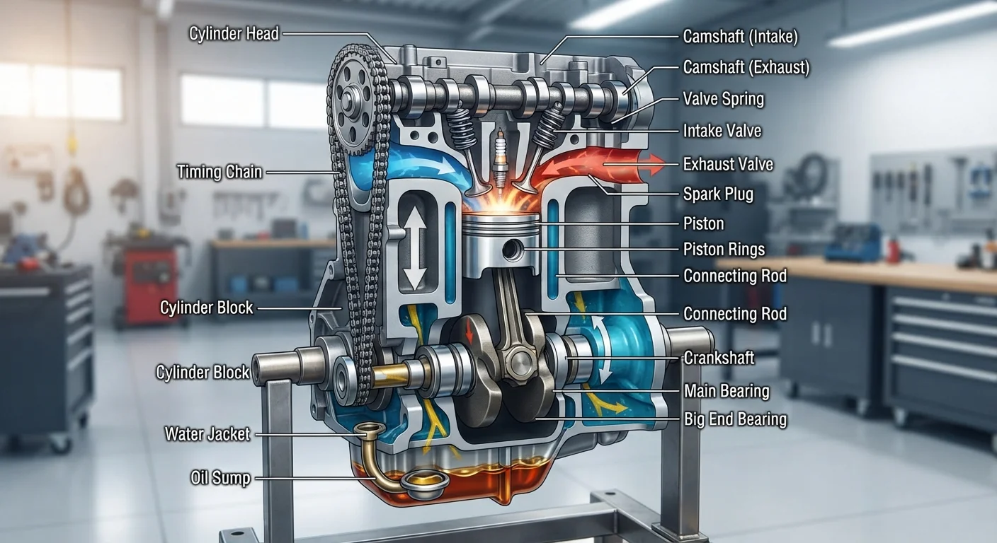 The Four-Stroke Engine Cycle, Explained Without the Jargon