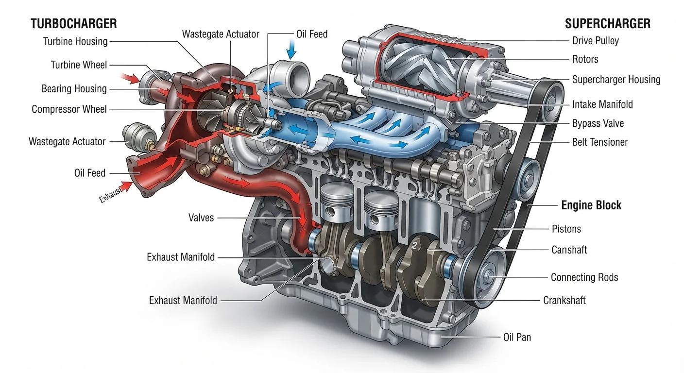 Turbochargers and Superchargers: How Forced Induction Boosts Engine Power